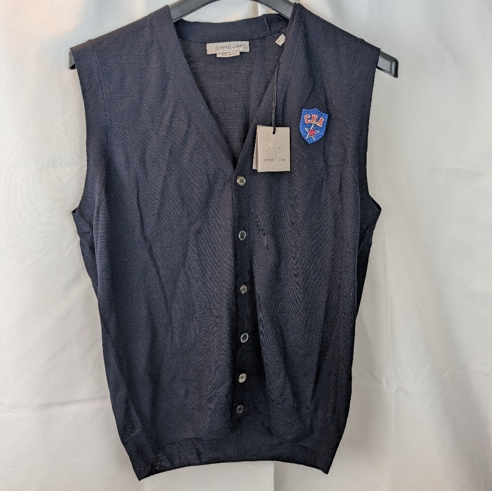 Corneliani navy blue vest  size L (52) BNWT